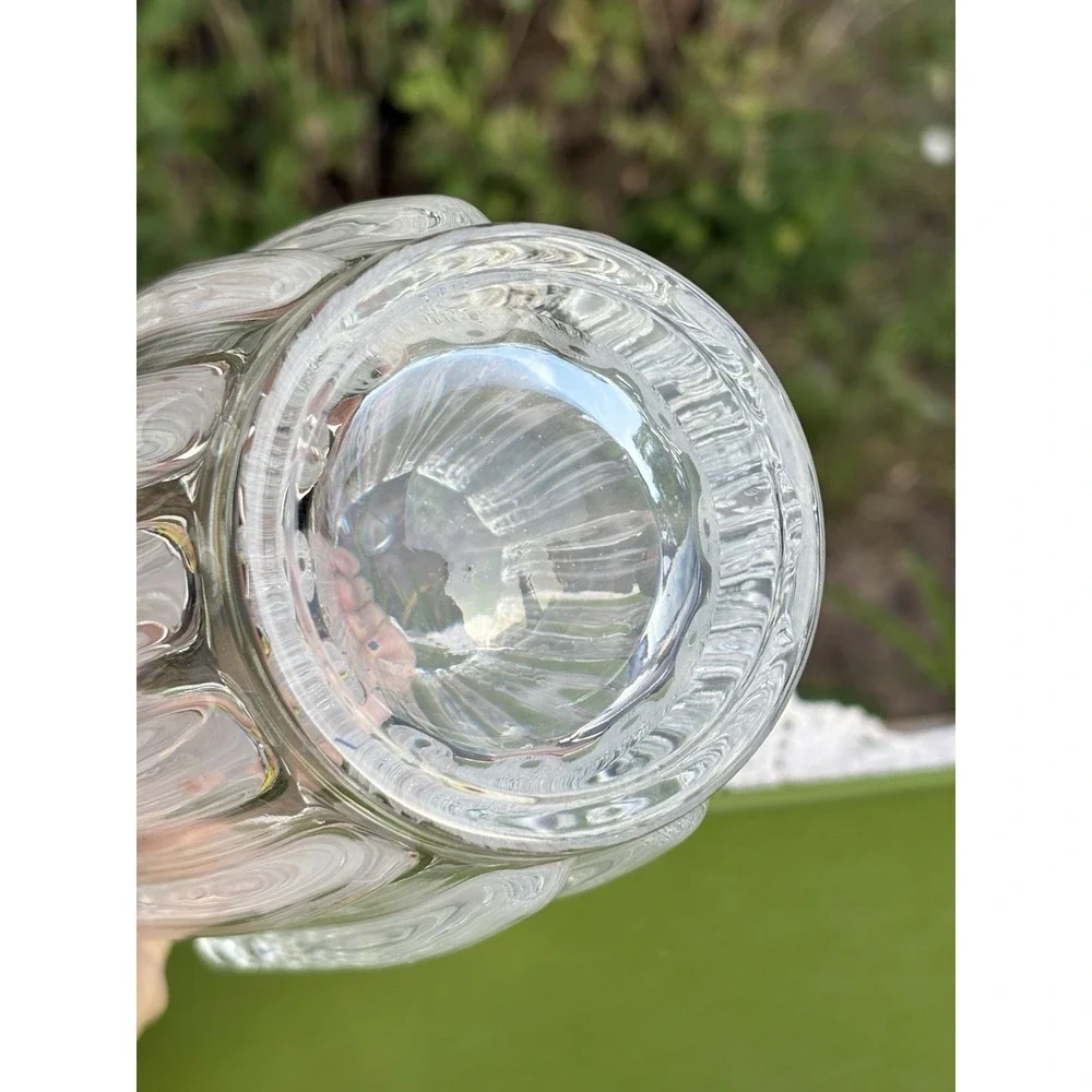 Vintage Fostoria Ribbed Crystal Vase Celestial Pattern Original Box Classic